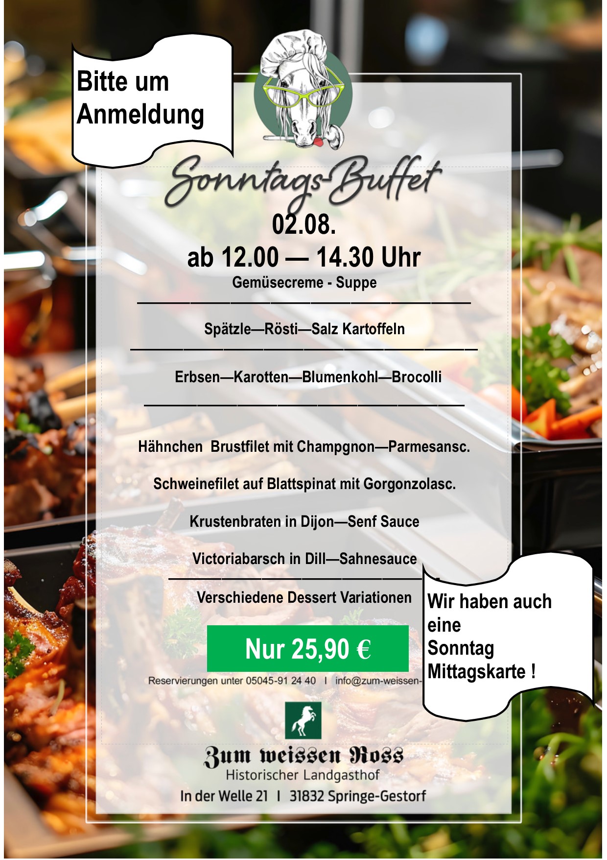 Sonntagsbüffet 02.08.2026